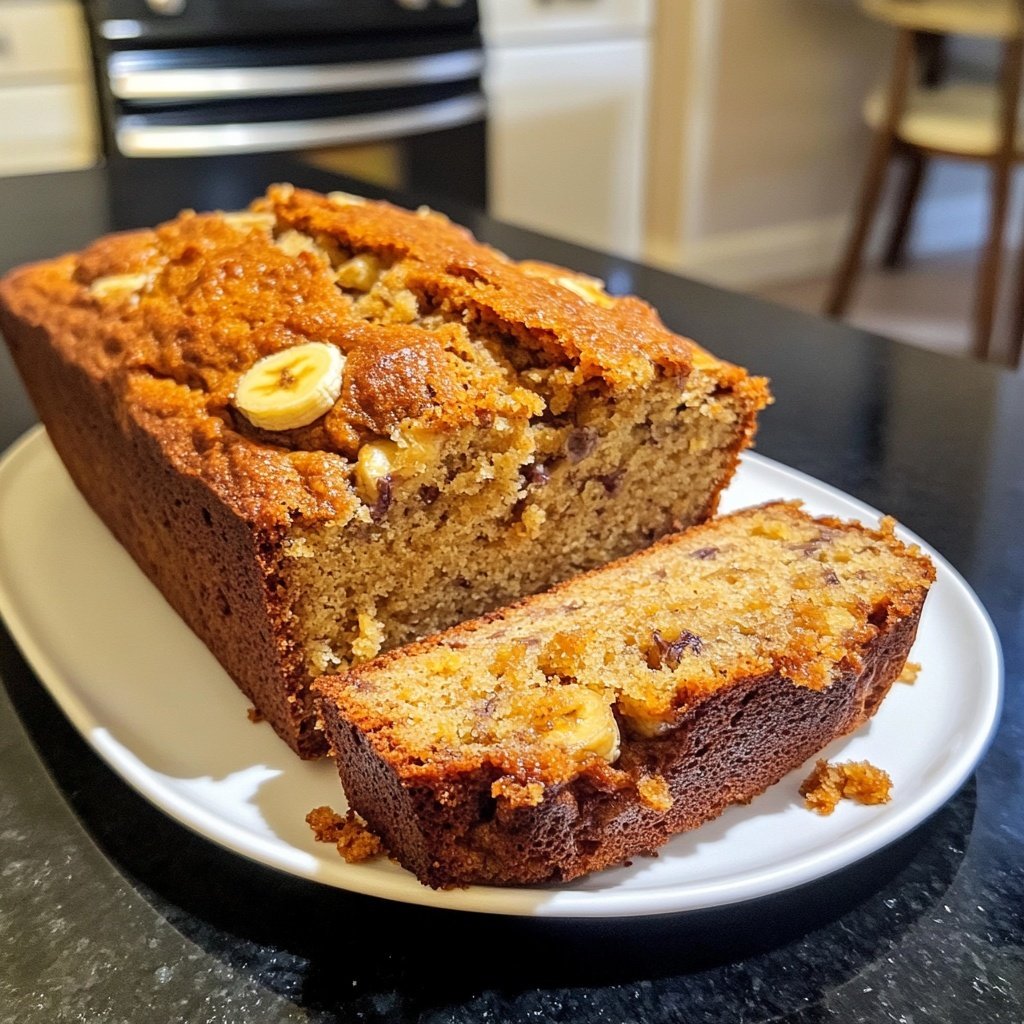 Moist Banana Bread with Ripe Bananas